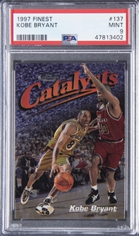 1997 Topps Finest Catalysts #137 Kobe Bryant - PSA MINT 9 